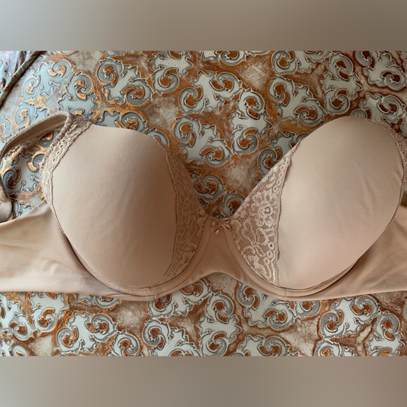 SOMA Embraceable Full Coverage Lace Trim Underwire Bra Size 36D Tan Beige 36 D - Picture 8 of 8